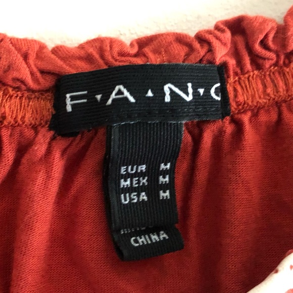 🔴FANG Off Shoulder Tee Top Blouse Pullover Size M - Picture 4 of 6